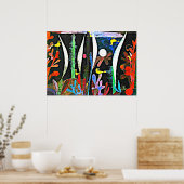 Klee - Landschap met gele vogels Poster (Keuken)