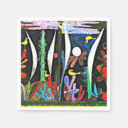 Klee - Landschap met gele vogels Servet (Voorkant)