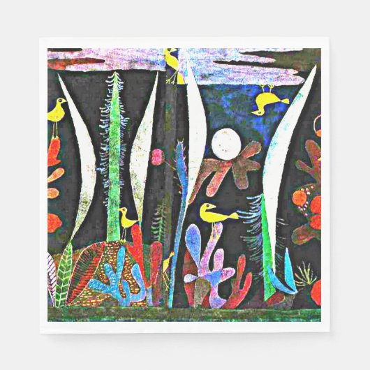 Klee - Landschap met gele vogels Servet (Voorkant)