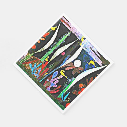 Klee - Landschap met gele vogels Servet (Hoek)