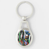 Klee - Landschap met gele vogels Sleutelhanger (Voorkant)