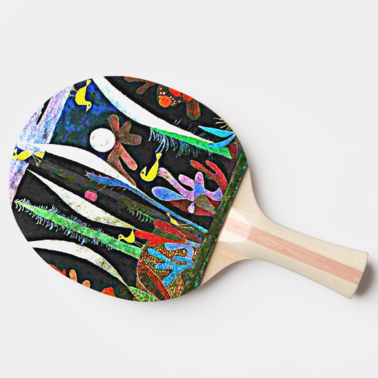 Klee - Landschap met gele vogels Tafeltennisbatje (Zijkant)