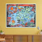 Klee - Landschap met Populieren, Canvas Afdruk (Insitu (Woonkamer))