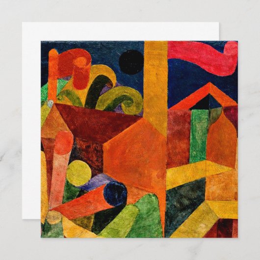 Klee - Landschap met Vlaggen (Voorkant / Achterkant)