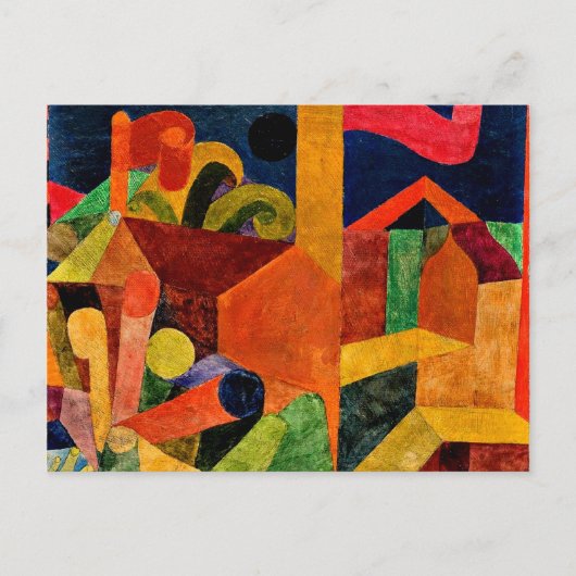 Klee - Landschap met Vlaggen Briefkaart (Voorkant)