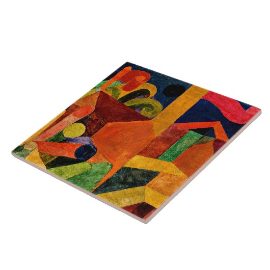 Klee - Landschap met Vlaggen Tegeltje (Zijkant)