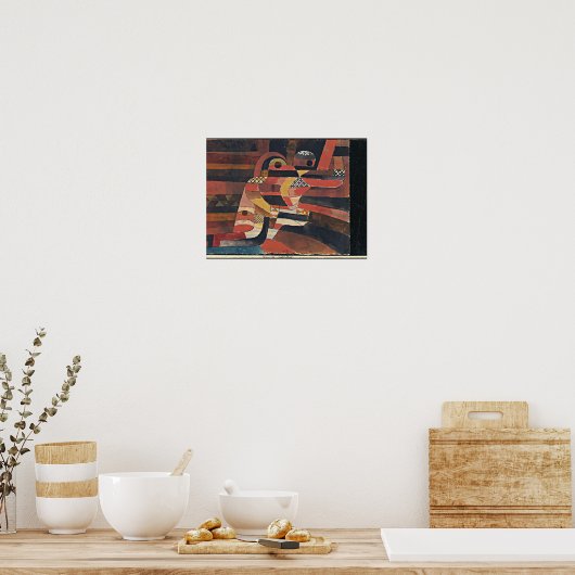 Klee - Lovers, kleurrijk schilderij van 1920 Poster (Keuken)