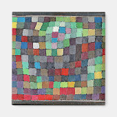 Klee - Mei Schilderij, abstracte kunst,   Magneet (Voorkant)