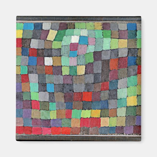 Klee - Mei Schilderij, abstracte kunst,   Magneet (Voorkant)