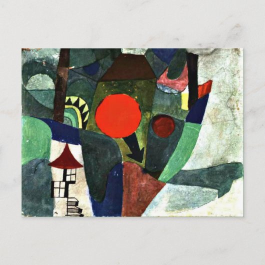 Klee - met de gestelde zon briefkaart (Voorkant)