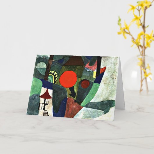 Klee - met de gestelde zon kaart (Gele Bloem)