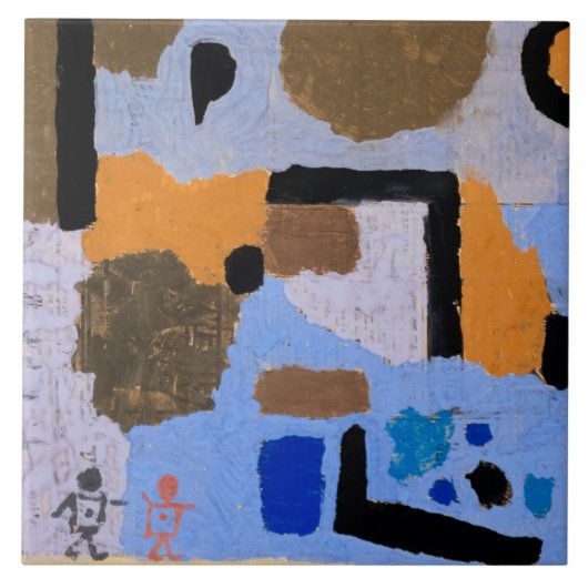 Klee - met de twee verloren keramische tegels tegeltje (Voorkant)