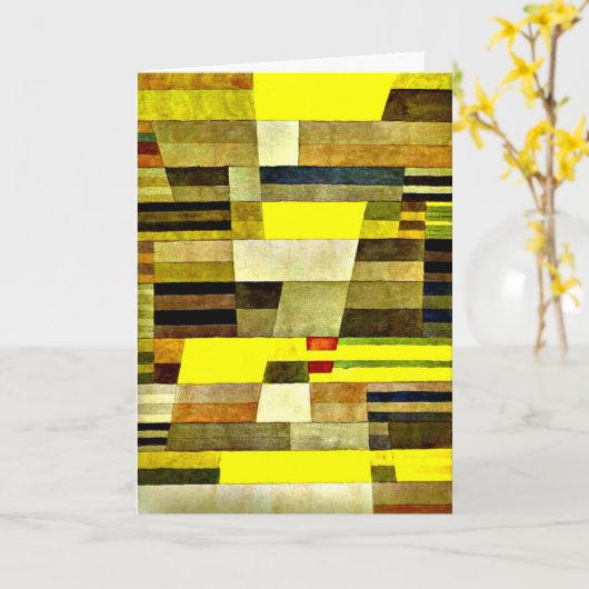 Klee - Monument, kleurrijk abstracte kunstwerk Kaart (Gele Bloem)