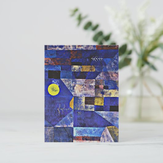 Klee - Moonlight, abstract schilderij Briefkaart (Staand voorkant)