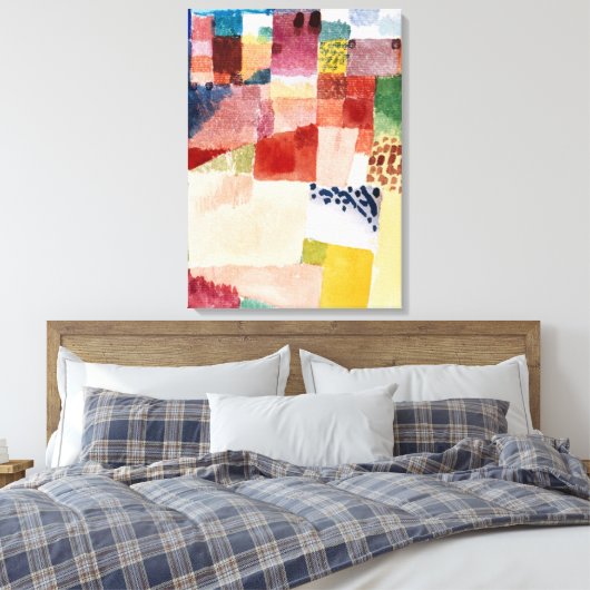 Klee - Motif van Hammamet Canvas Afdruk (Insitu (Slaapkamer))