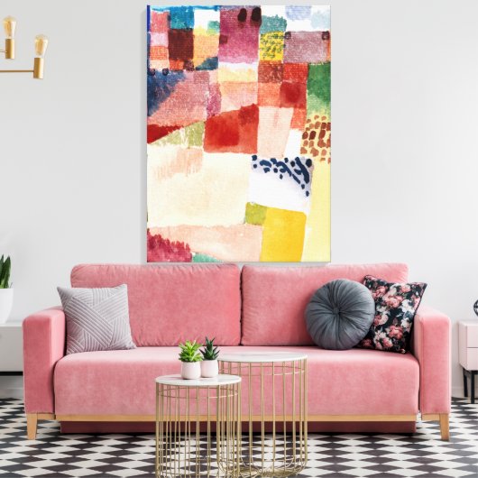 Klee - Motif van Hammamet Canvas Afdruk (Insitu (Woonkamer))