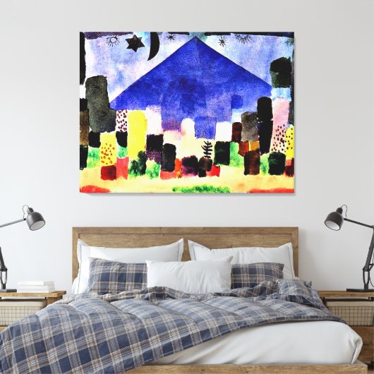 Klee - Mount Niesen Canvas Afdruk (Insitu (Slaapkamer))