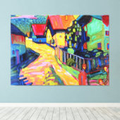 Klee - Murnau Street met Vrouwen Canvas Afdruk (Insitu (Houten vloer))