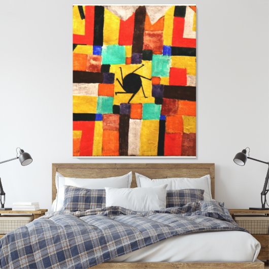 Klee - Musee Aix large Canvas Afdruk (Insitu (Slaapkamer))