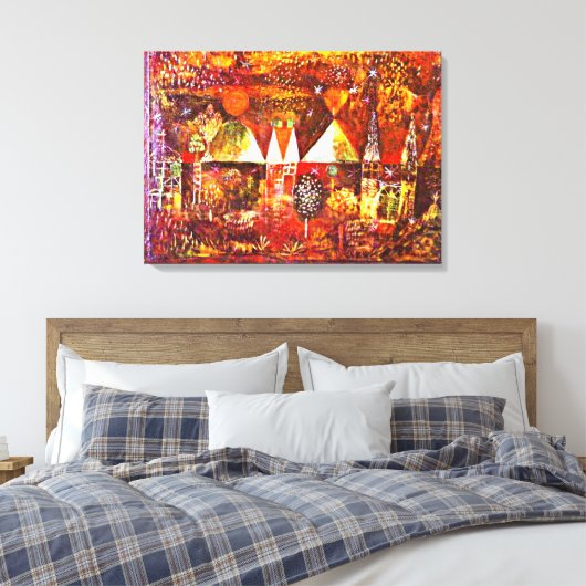 Klee - nachtelijke feestelijkheid canvas afdruk (Insitu (Slaapkamer))