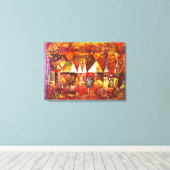 Klee - nachtelijke feestelijkheid canvas afdruk (Insitu (Houten vloer))