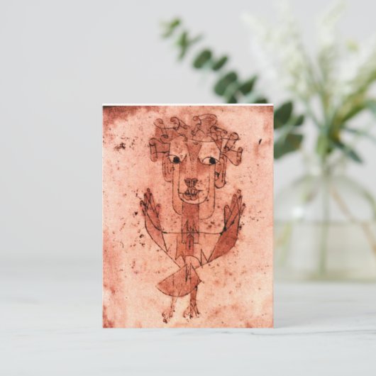 Klee - New Angel (Angelus Novus) Briefkaart (Staand voorkant)