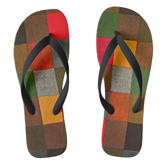 Klee - Nieuwe harmonie, kleurrijk geometrisch ontw Teenslippers (Voetbed)