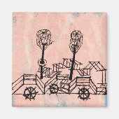 Klee - Old Steamboot, abstracte kunst Magneet (Voorkant)