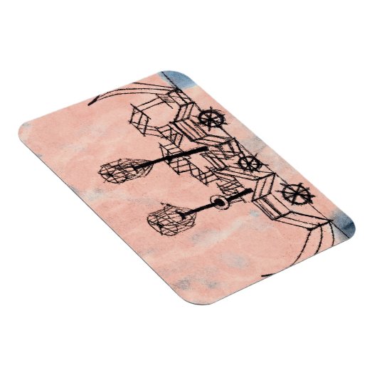 Klee - Old Steamboot, abstracte kunst Magneet (Rechterzijde)