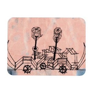 Klee - Old Steamboot, abstracte kunst Magneet