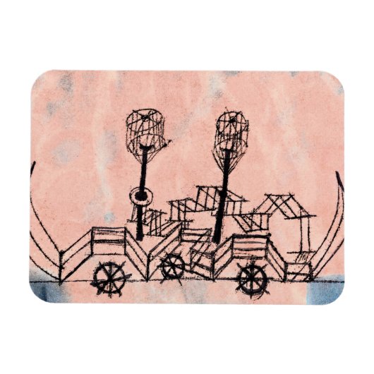Klee - Old Steamboot, abstracte kunst Magneet (Horizontaal)