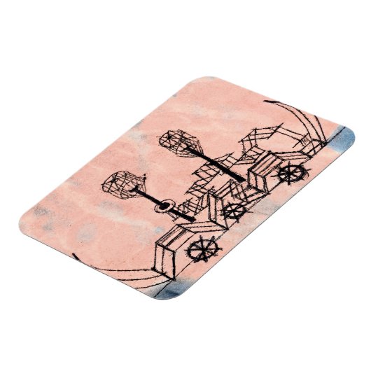 Klee - Old Steamboot, abstracte kunst Magneet (Linkerzijde)