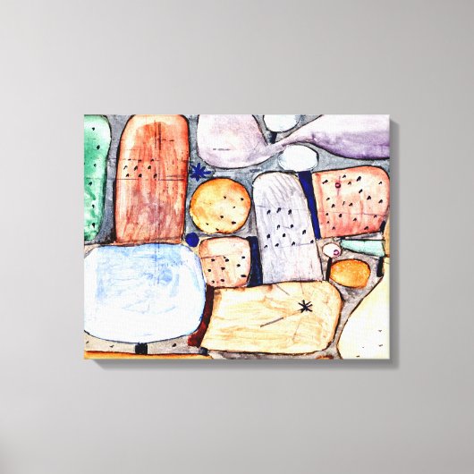 Klee - Onderdelen van een samengesteld landschap Canvas Afdruk (Voorkant)