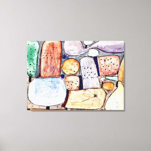 Klee - Onderdelen van een samengesteld landschap Canvas Afdruk (Voorkant)