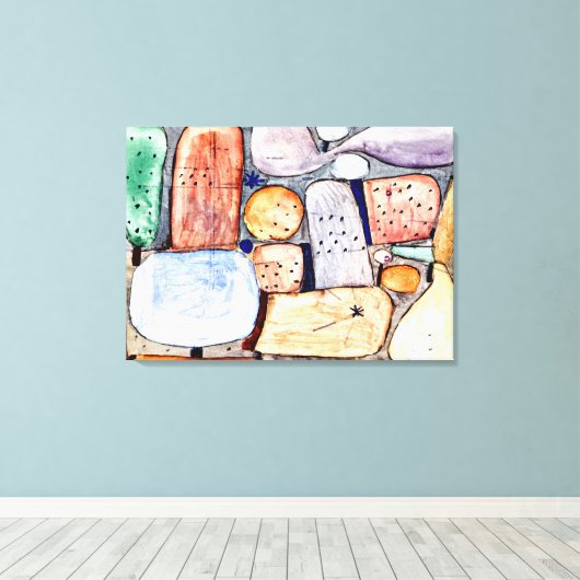 Klee - Onderdelen van een samengesteld landschap Canvas Afdruk (Insitu (Houten vloer))