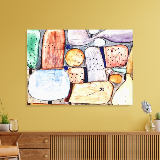 Klee - Onderdelen van een samengesteld landschap Canvas Afdruk (Insitu (Woonkamer))