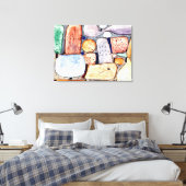 Klee - Onderdelen van een samengesteld landschap Canvas Afdruk (Insitu (Slaapkamer))