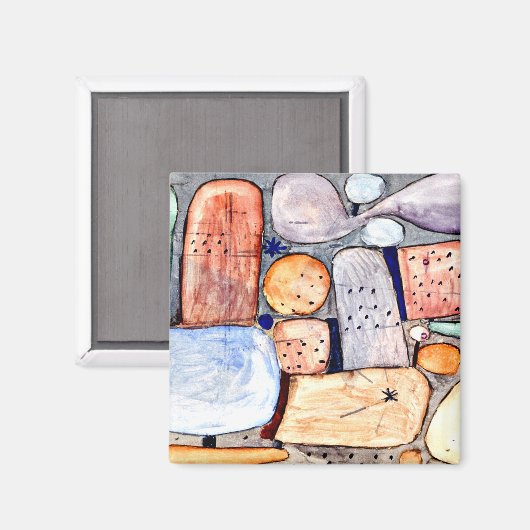 Klee - Onderdelen van een samengesteld landschap Magneet (Voorkant / Achterkant)