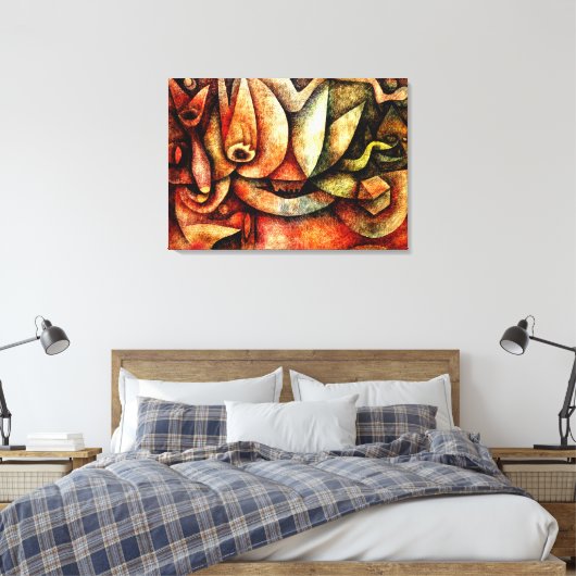 Klee - Ondiscretie Canvas Afdruk (Insitu (Slaapkamer))