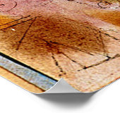 Klee -Onvoltooid landschap omlijst in hemelsblauw Poster (Hoek)