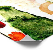 Klee - Pathetische Waterverf, rood Poster (Hoek)