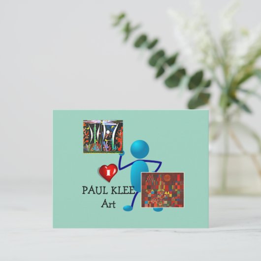 Klee - Paul Klee Art Briefkaart (Staand voorkant)