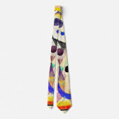 Klee - Persian Nightingales, abstracte kunst Stropdas (Achterkant)