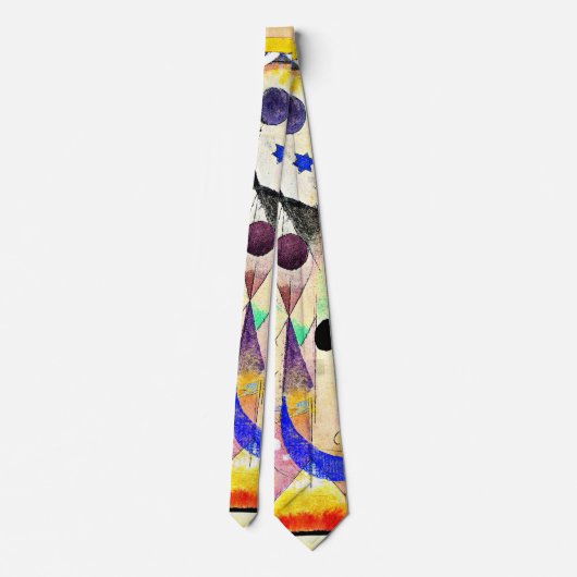 Klee - Persian Nightingales, abstracte kunst Stropdas (Achterkant)