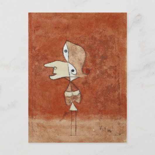 Klee - Portret van Brigette Briefkaart (Voorkant)