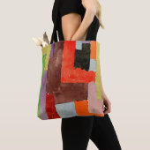 Klee - Rechte hoeken, kleurrijk schilderij, Tote Bag (Dichtbij)