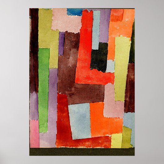 Klee - Rechte Hoeken Poster (Voorkant)