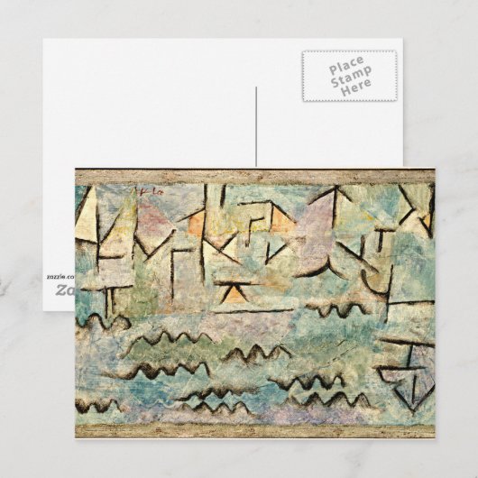 Klee - Rijn in Duisburg, HD Briefkaart (Voorkant / Achterkant)