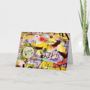 Klee - Rising Sun, beroemd schilderij, Kaart
