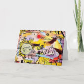 Klee - Rising Sun, beroemd schilderij, Kaart (Voorkant)